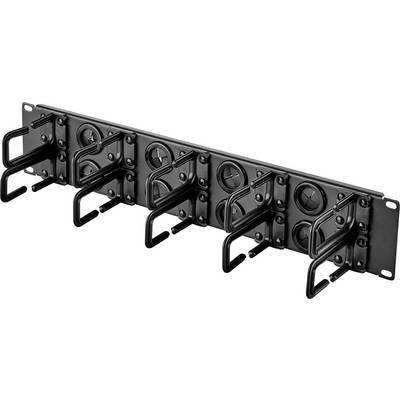 19 coll Hálózati szekrény kábelvezető 2 ME Renkforce RF-3525040 360°-kal elfordítható kábelvezető kengyel Fekete (RF-3525040)