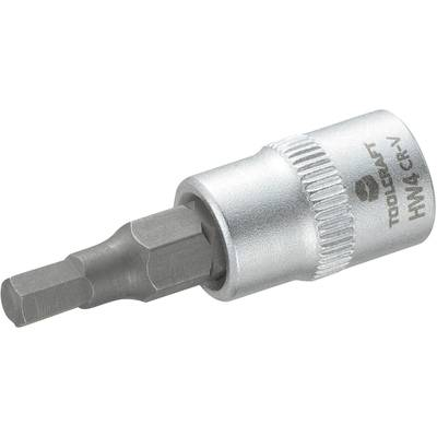 Dugókulcs betét 6,3 mm (1/4) 4 mm-es belsőkulcsnyílású hatlapú bittel, 37 mm, TOOLCRAFT (816069)