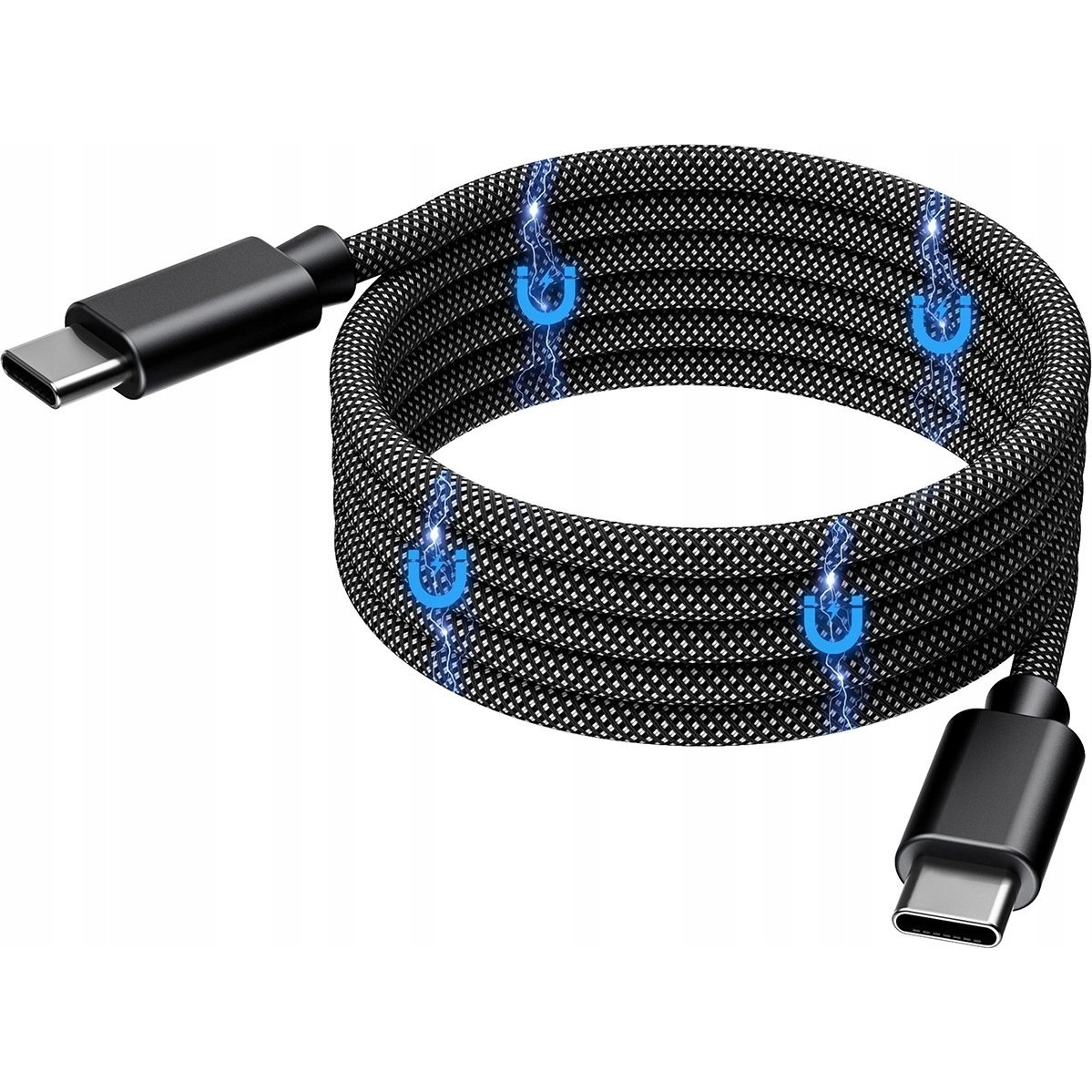 Magnetic USB-C Cable Choetech XCC-1051, PD 240W 1.2m (black) (6932112108258)