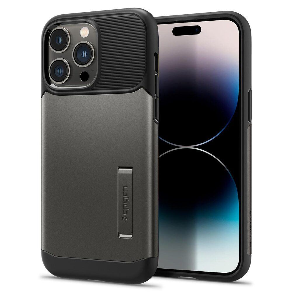 Spigen Slim Armor Apple iPhone 14 Pro tok szürke-fekete (ACS04672) (ACS04672)