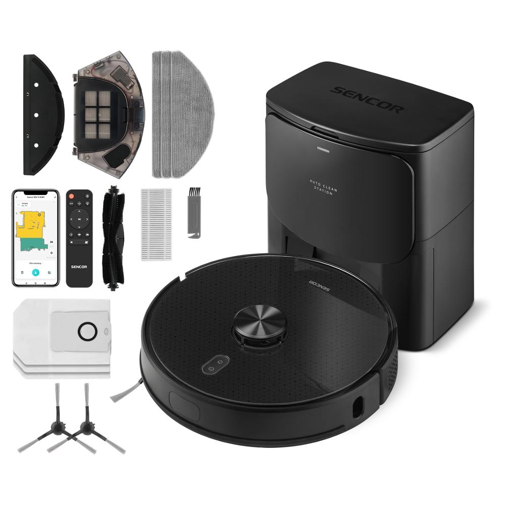 Sencor SRV 9185BK Porzsákos Robotporszívó - Fekete (SRV 9185BK)