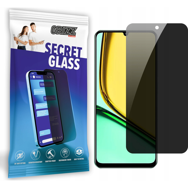 GrizzGlass Szkło prywatyzujące GrizzGlass SecretGlass do Realme C61