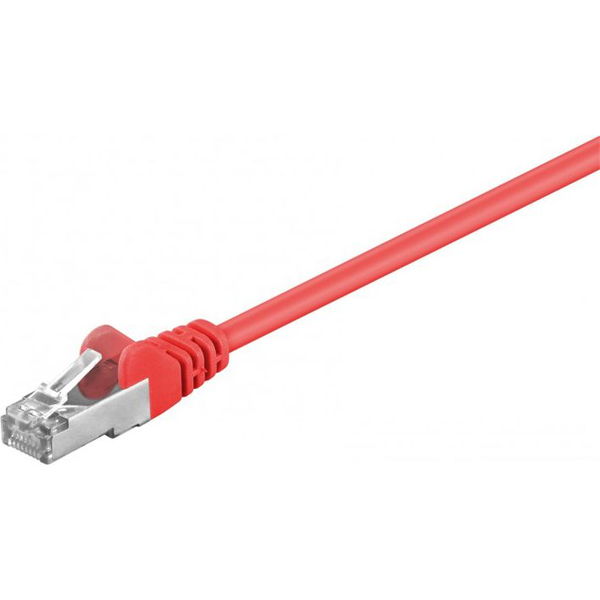  Goobay Patchcord, CAT5e, SF/UTP, 0.5m, czerwony (68031)