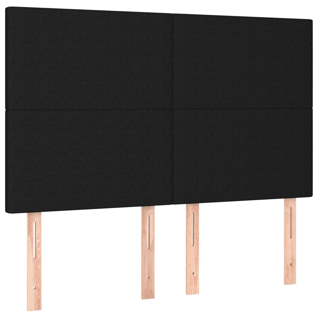 4 db fekete szövet fejtámla 72 x 5 x 78/88 cm (3116052)