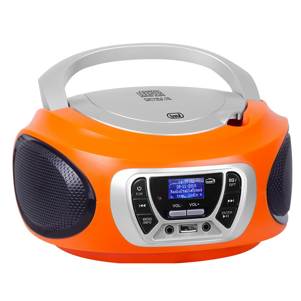 Trevi CMP 510 DAB hordozható CD/DAB/DAB+/FM/AUX/USB narancssárga boombox (0CM51009)