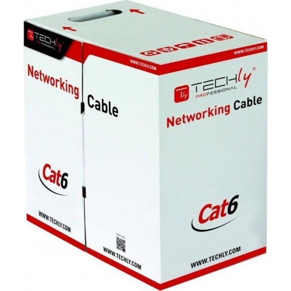 Techly ITP6-UTP-ICH netværkskabel Grå 305 m Cat6 U/UTP (UTP)
