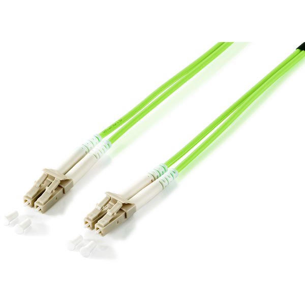 Equip Optikai Kábel - 255716 (OM5, LC/LC, 50/125µ, LSOH, lime zöld, 10m)