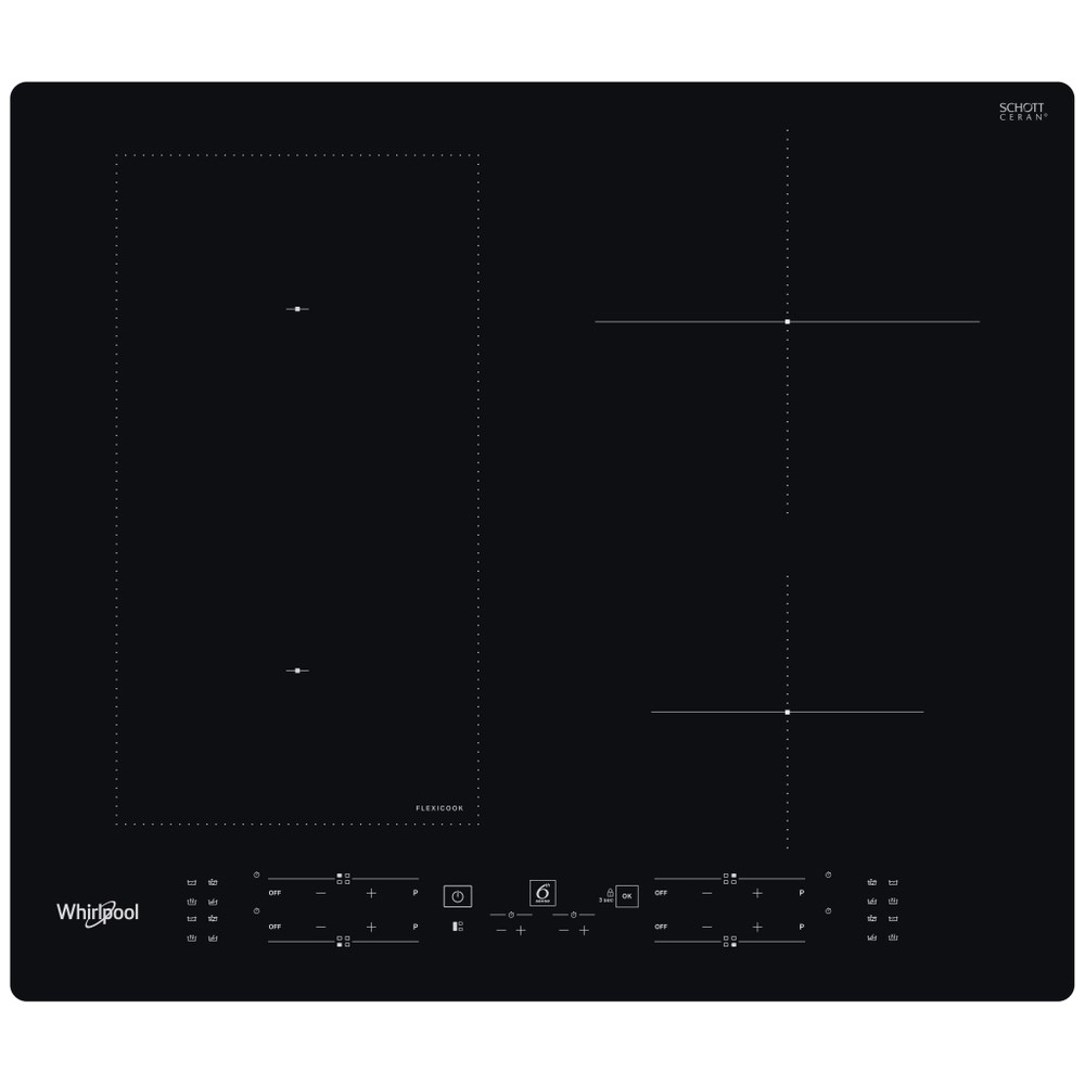 Whirlpool WL B3360 NE Fekete Beépített 59 cm Zónás indukciós főzőlap 4 zóna (WL B3360 NE)