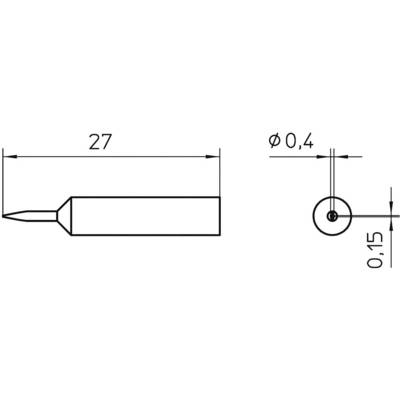 Pákahegy WXP 65-höz, hegyes 0,4 mm, Weller XNT 1SC (T0054486299)