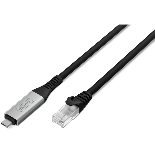 USB-C síťový adaptér / karta RJ45 1Gbps kabel 3m Digitus AK-300601-030-S