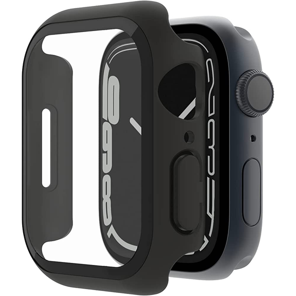 Защитен калъф от закалено стъкло, Belkin за Apple Watch 8/7/SE/6/5/4, черен