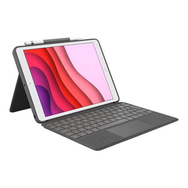Logitech Combo Touch QWERTY UK engelsk Smart Connector Grå