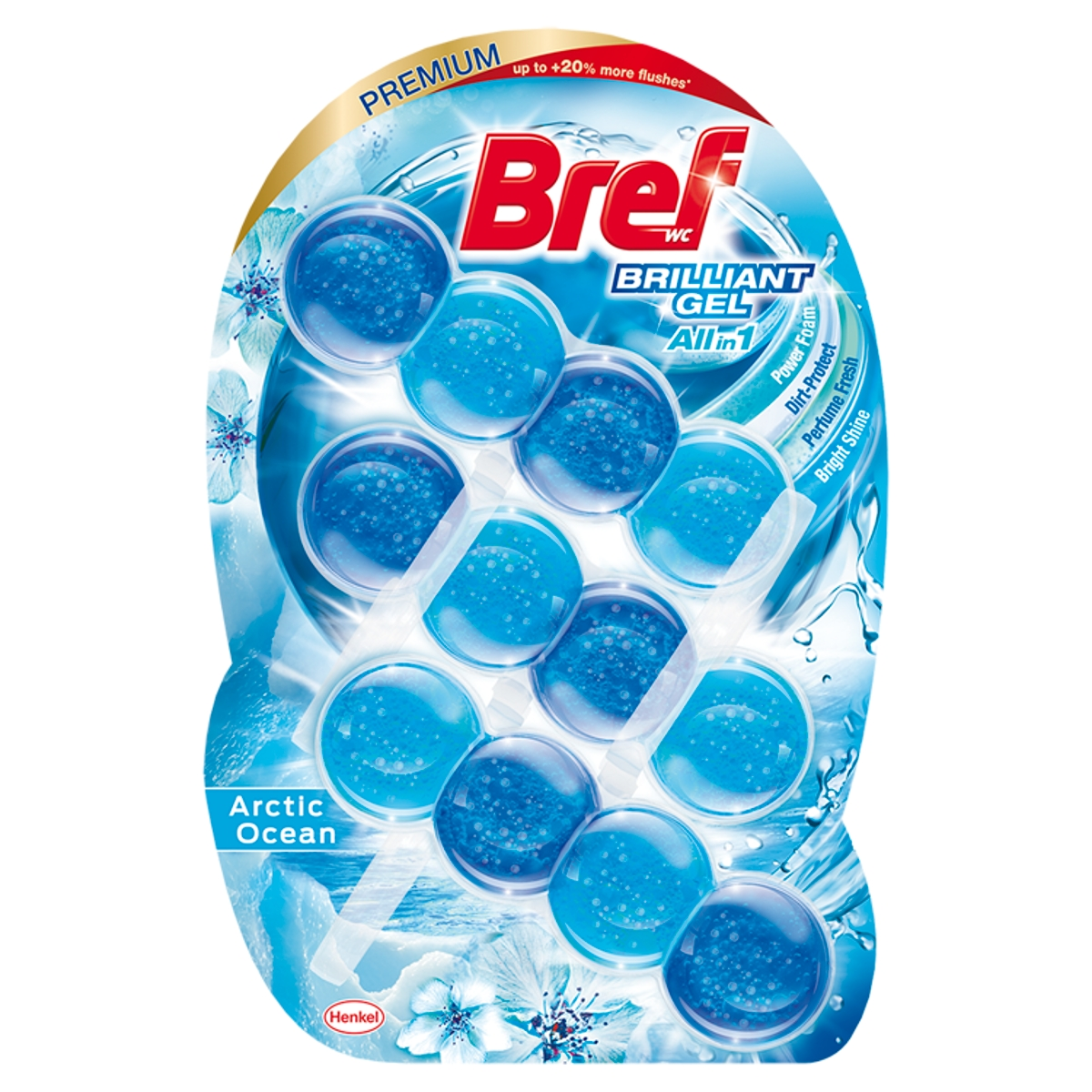 Bref Brilliant Gel Arctic Ocean WC illatosító - 3x42g (23937)