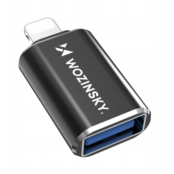 Adapter Wozinsky WALA-01 Lightning - USB-A OTG - czarny