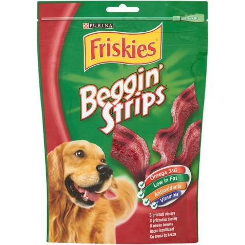 Purina Friskies Beggin` Strips Jutalomfalat Kutyáknak - Bacon, 120 g (7613033445149)
