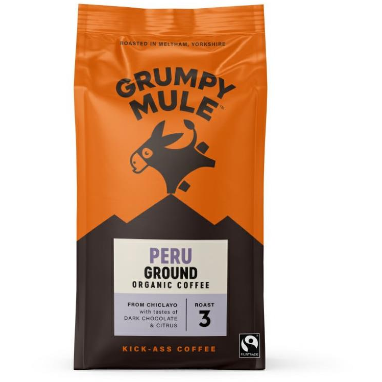 Grumpy Mule BIO Peru SCA 84, őrölt, Arabica, 200 g (5060003732310)