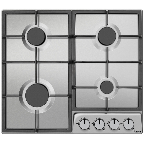 Amica PGD6100APR Beépíthető Gázfőzőlap 4 Égő Inox