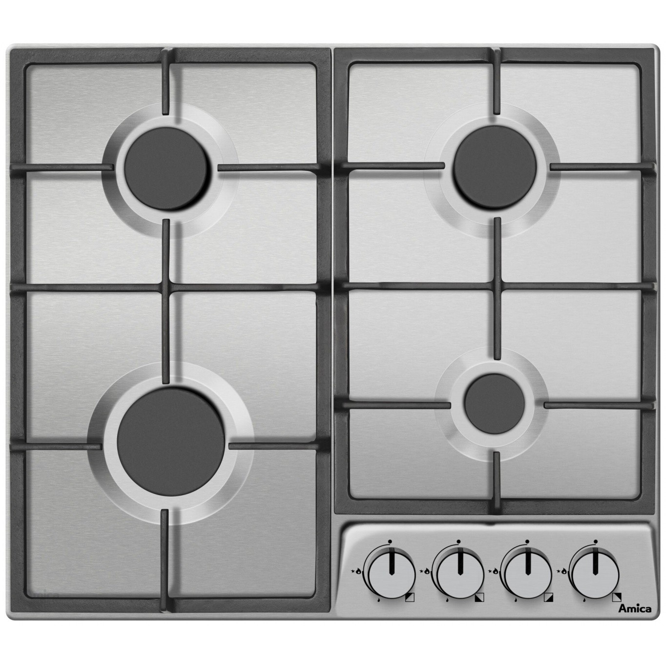 Amica PGD6100APR Beépíthető Gázfőzőlap 4 Égő Inox (21134)