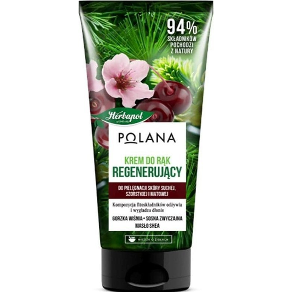 Herbapol HERBAPOL Polana Regenerujący Krem do rąk - Gorzka Wiśnia & Sosna Zwyczajna & Masło Shea 75ml
