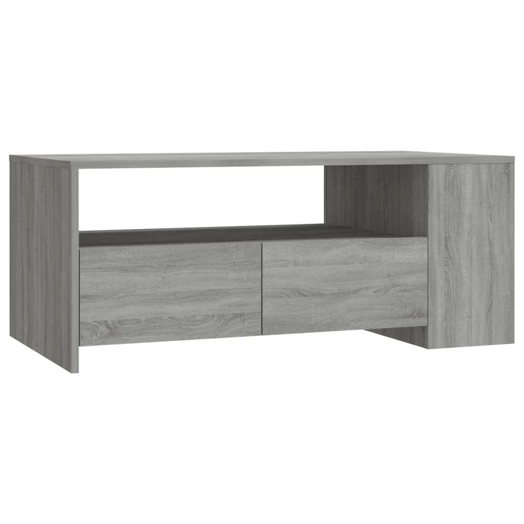 szürke sonoma színű szerelt fa dohányzóasztal 102 x 55 x 42 cm (816935)