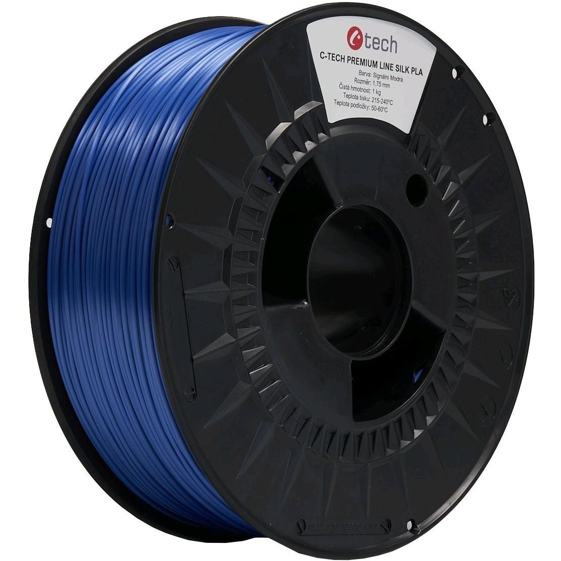 C-TECH PREMIUM LINE PLA Silk, szignálkék RAL5005 (3DF-P-SPLA1.75-5005)