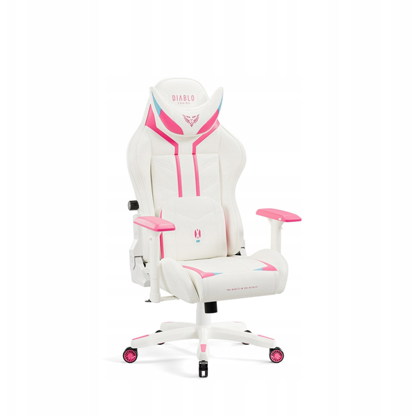 Fotel Gamingowy Diablo X-RAY 2.0 Small Size, biało-różowy