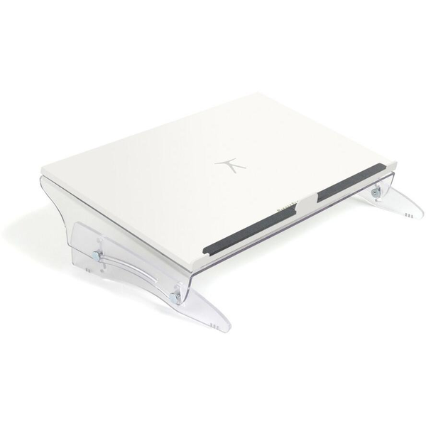 BakkerElkhuizen FlexDesk 630N dokumentholder Akryl, Plast, Gummi, Stål Transparent, Hvid