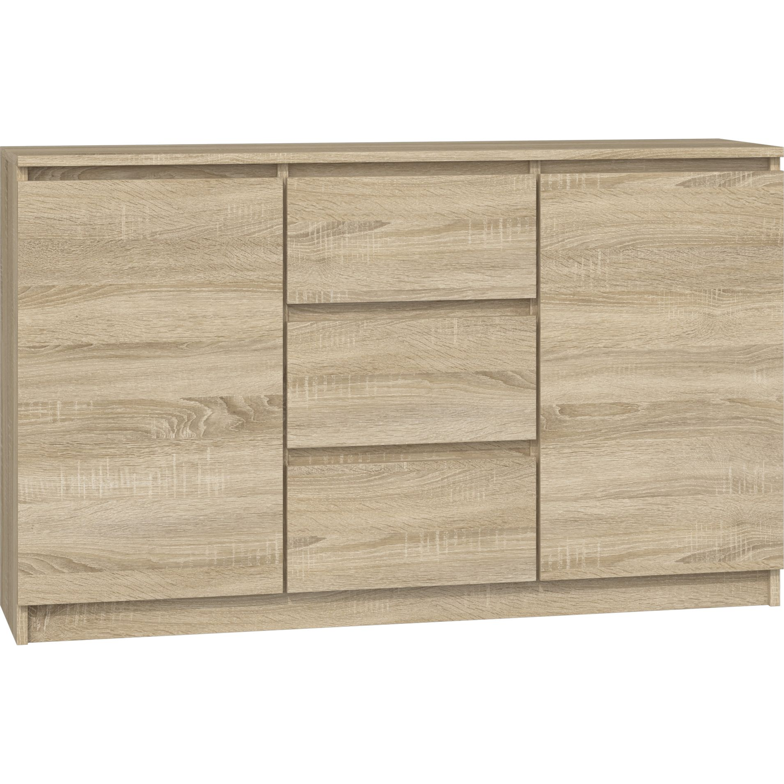 Lumas Komód - 3 Fiókos, Sonoma (2D3S SONOMA KPL)