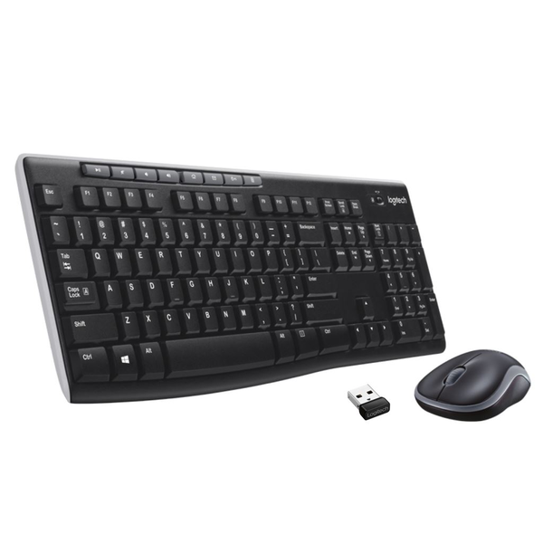 Logitech Wireless Combo MK270 tastatur Mus inkluderet Universel USB AZERTY Fransk Sort