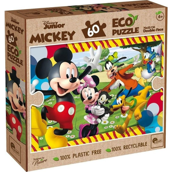 Eco puzzle, Lisciani, Mickey Mouse, 60 piese