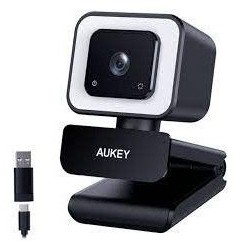 Cameră web AUKEY PC-LM6 Full HD 1080p cu lumină inelară și microfon