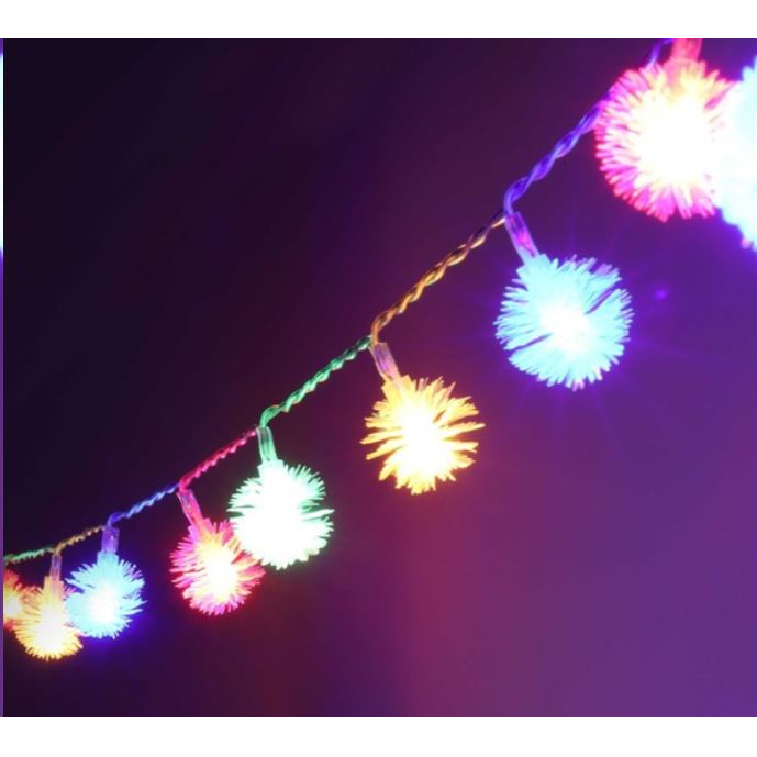 IRIS Zúzmara alakú 3cm/10m/több színű/80db LED-es/USB-s fénydekoráció (314-17) (314-17)