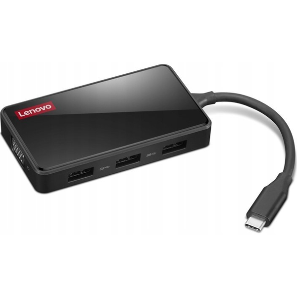 Lenovo GX91M73945 dockingstation Ledningsført USB 3.2 Gen 1 (3.1 Gen 1) Type-C Sort