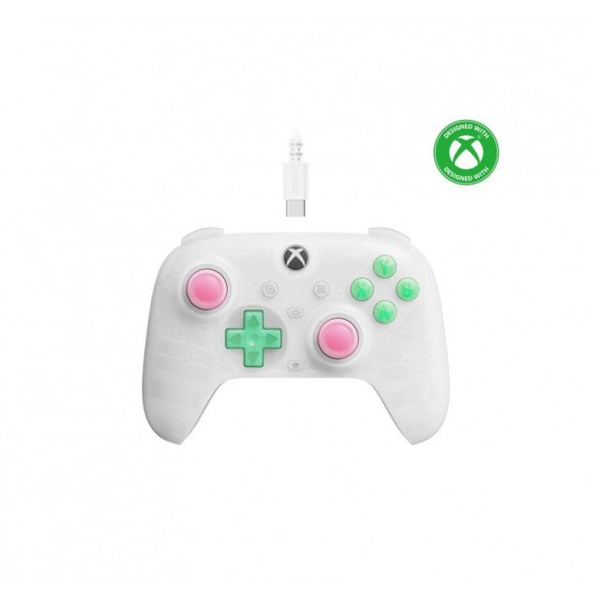 8BitDo Ultimate Mini, Xbox Series X|S, Xbox One, PC, Official, Hall-Effect, Áttetsző fehér, Vezetékes kontroller