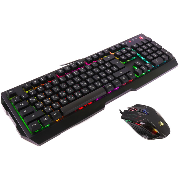 A4 Tech Bloody Q1300 (Q135+Q50) billentyűzet + egér fekete USB (4711421944847)