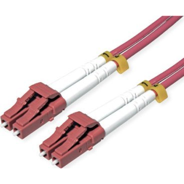 ROLINE LWL-Kabel 50/125m OM4, LC/LC, stahlarmiert, LSOH, violett, 7 m