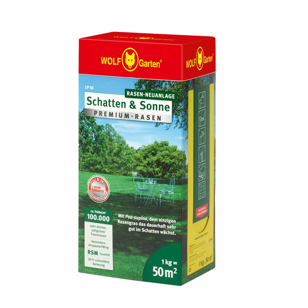 WOLF GARTEN TRAWA PREMIUM CIEŃ I SŁOŃCE SP 50m2 OZN. PARTII DE071-343540M
