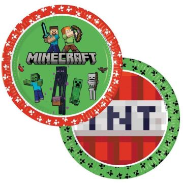 Procos Minecraft: Papírtányér szett - 23 cm, 8 db (95441) (95441)