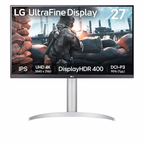 LG 27UP650K-W 27" 4K UHD IPS монитор DisplayHDR 400 Бял