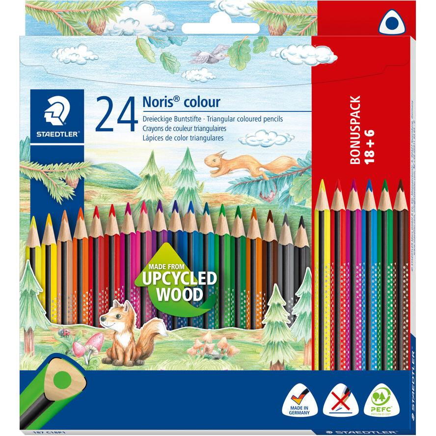 Staedtler Noris Colour Háromszögletű színes ceruza készlet (18+6 db / csomag) (187 C18P1)