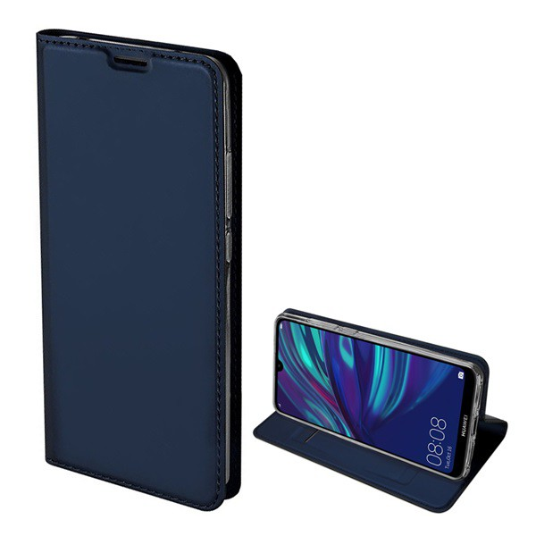 DUX DUCIS SKIN PRO tok álló, bőr hatású (FLIP, oldalra nyíló, bankkártya tartó, asztali tartó funkció) SÖTÉTKÉK [Huawei Y7 2019 (Y7 Prime 2019)] (5996457863631)