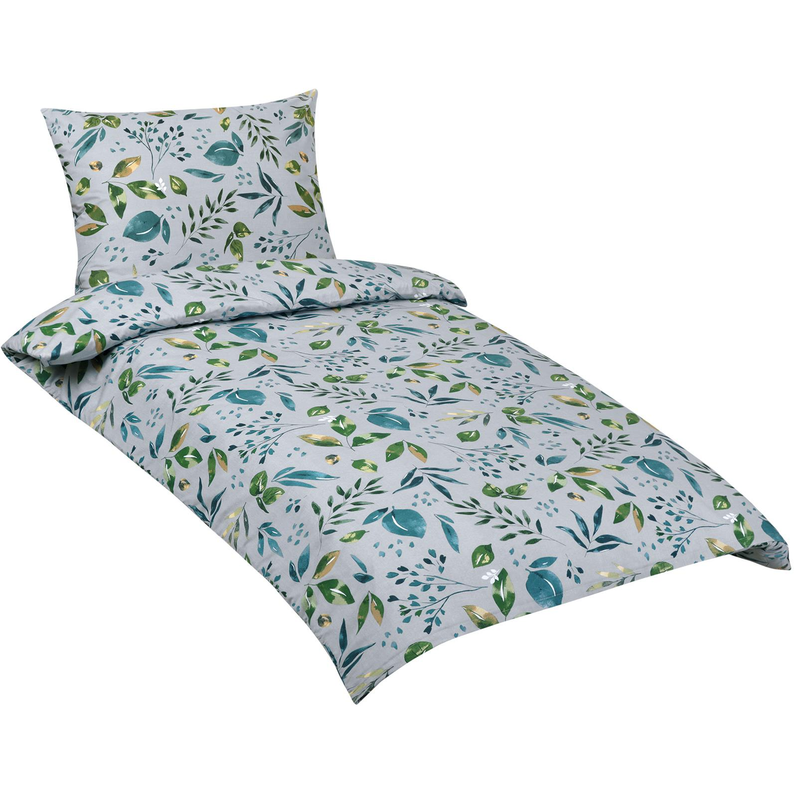 BELLATEX Linen cotton 90/644 green flakes 140 × 200, 70 × 90 cm (11547)