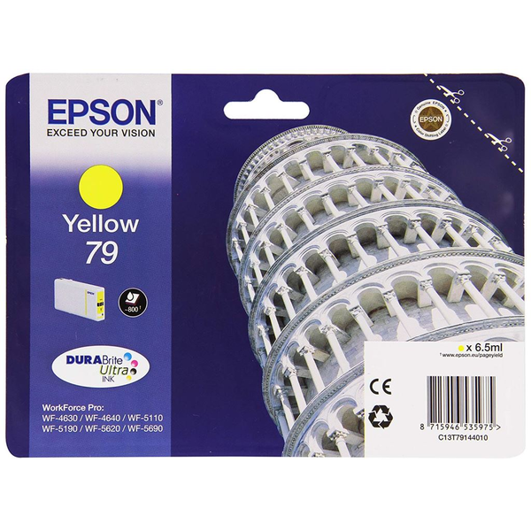 Epson Tower of Pisa 79 blækpatron 1 stk Original Standard udbytte Gul