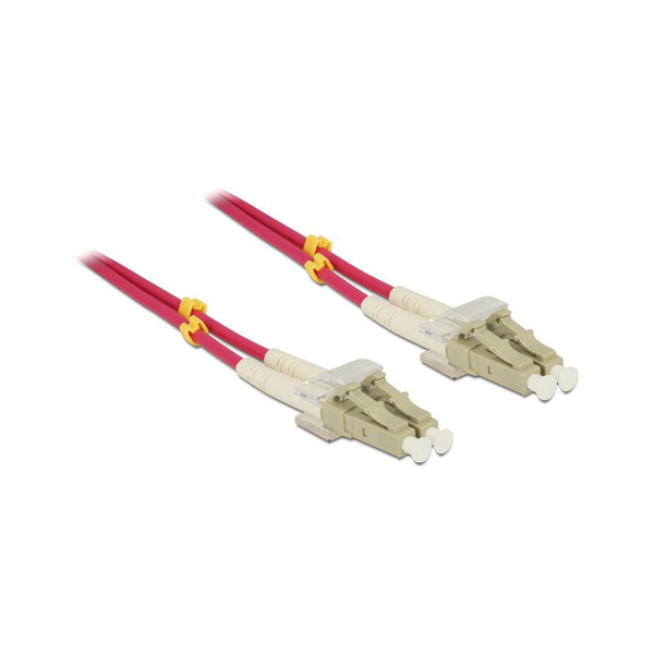 Delock LC Duplex -> LC Duplex M/M cablu de date 2m rosu Multimod OM4 (84641)