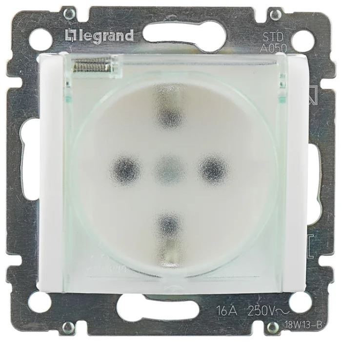 Legrand Valena IP44 2P+F csatlakozóaljzat csapófedéllel fehér (774220) (leg774220)