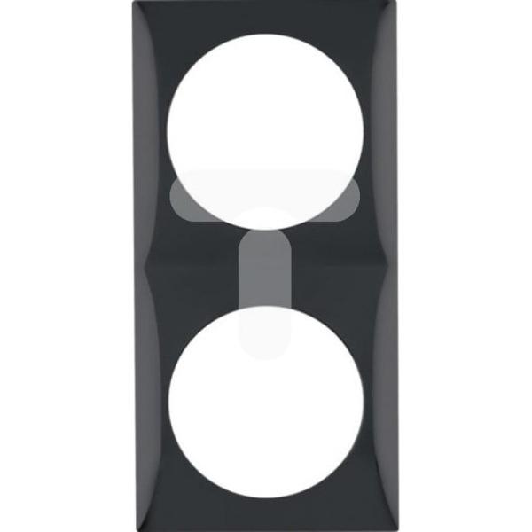 Berker 918262510 Rahmen 2fach Integro Flow schwarz, glänzend