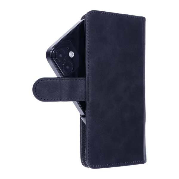 Univerzális könyvtok COMMON size M Samsung Galaxy S21 / Note / Note 2 / Note 3 / S10 / Huawei P30 Lite / P9 / P9 Lite / Sony Xperia Z3 / Z4 / Z5 készülékekhez sötétkék