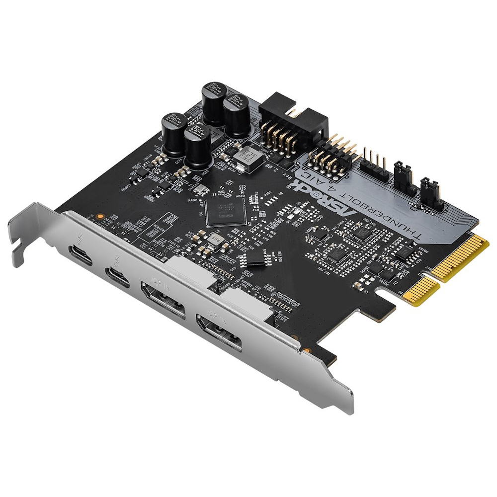 ASRock Thunderbolt 4 AIC R2.0 2x Thunderbolt 4 / 2x DP Port Bővítő PCI-E 3.0 (THUNDERBOLT 4 AIC R2.0)