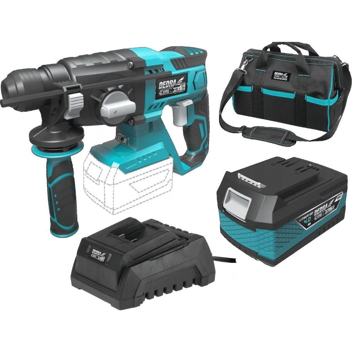 Dedra Akkumulátoros Ütvefúró 18 V Készlet Akkumulátor + Töltő + Táska (DED7017)