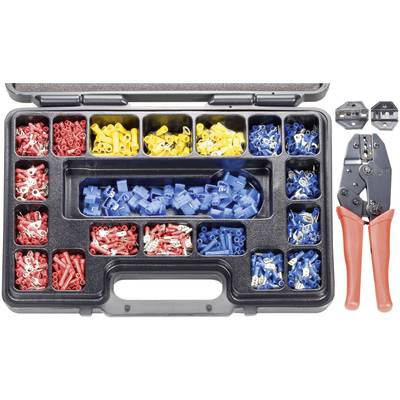 Krimpelőfogó készlet kábelsarukkal 1004 részes 1.72 - 8.2 mm Toolcraft 820927 (820927)